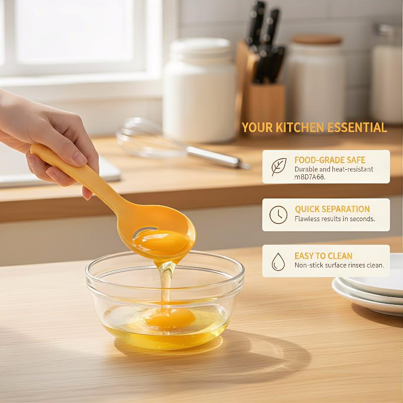 Home Cooking Easy Recipes - أداة فصل بياض البيض للمطبخ، مصفاة