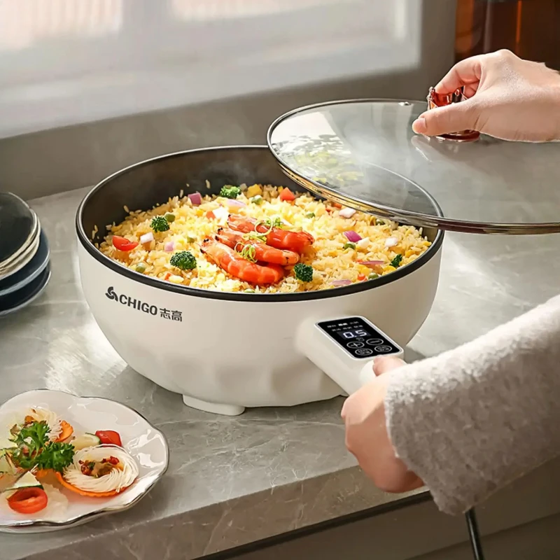 Home Cooking Meals - وعاء طبخ كهربائي متعدد الوظائف، مقلاة