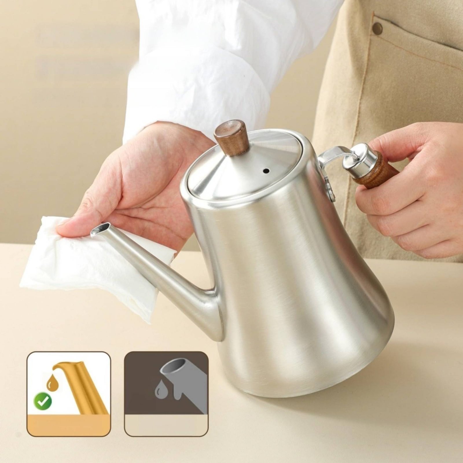 Home Cooking Oil Filter - وعاء زيت من الفولاذ المقاوم للصدأ