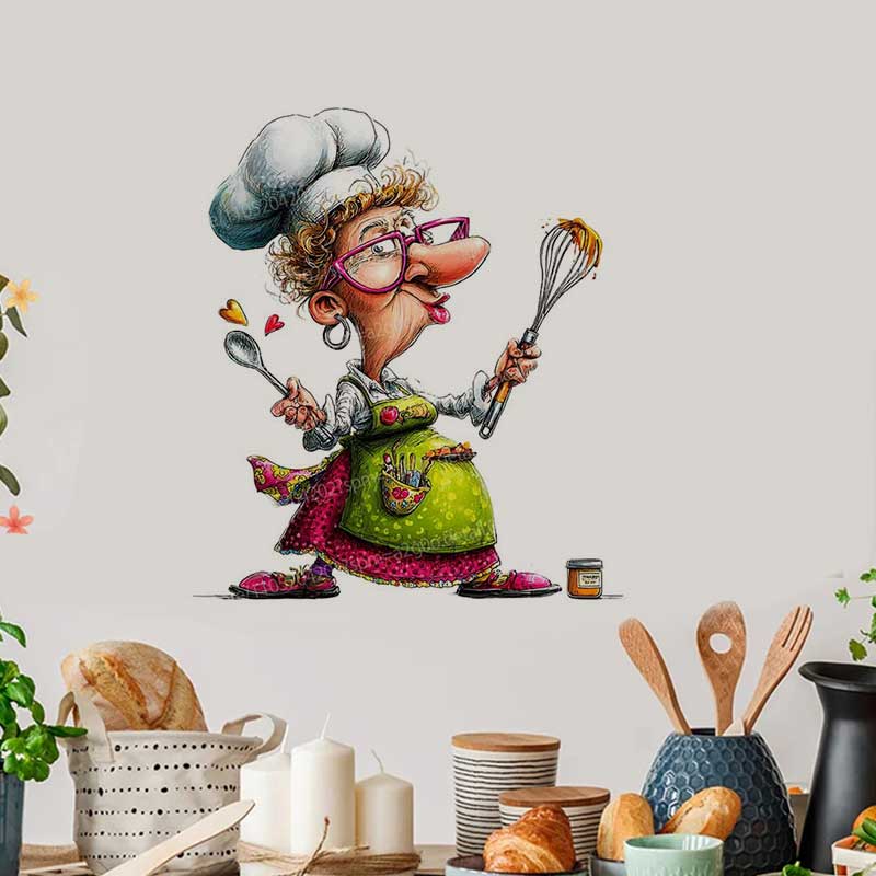 Home Cooking Meals - ملصقات مضحكة للسيدات في المطبخ، ديكور