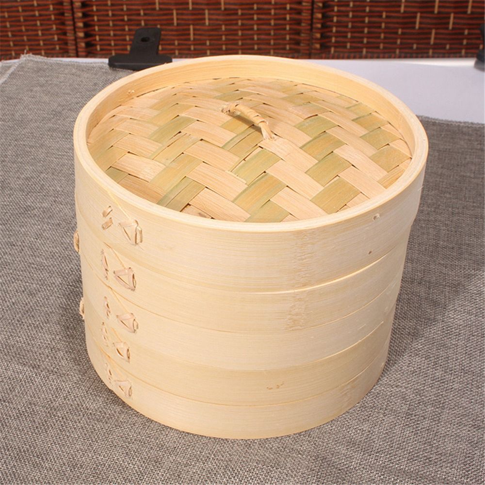 سلة ديم سوم بغطاء من الخيزران  - مراجعة Steamer Bamboo Set وسعره