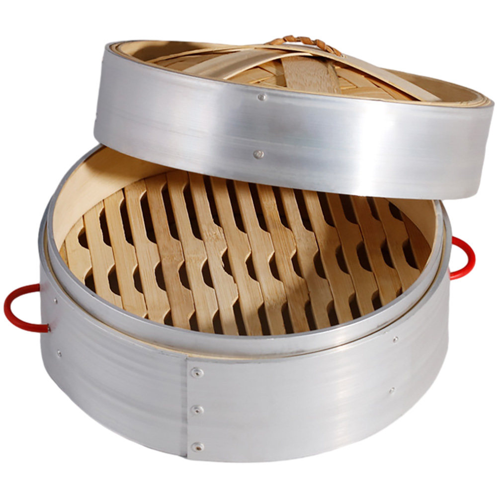 طقم سلة بخار من الخيزران بطبقت - مراجعة Steamer Bamboo Set وسعره