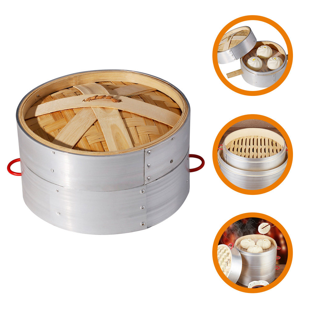 طقم سلة بخار من الخيزران بطبقت - مراجعة Steamer Bamboo Set وسعره