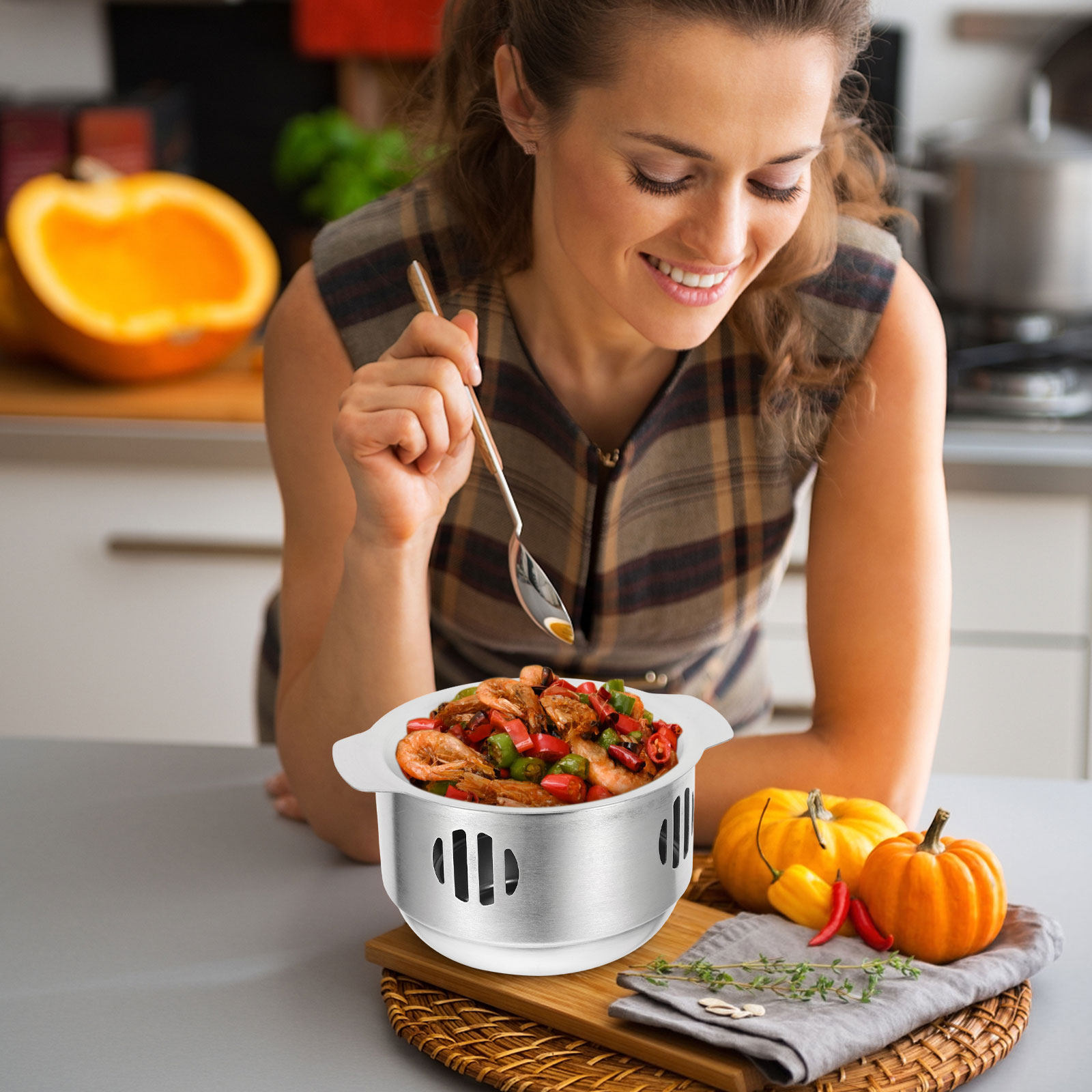 طقم وعاء تسخين الطعام مع موقد  - مراجعة Home Cooking Fast Foods وسعره