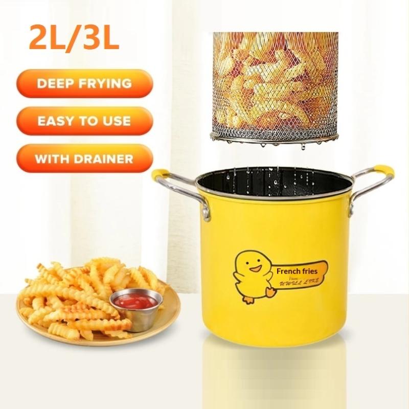 وعاء قلي عميق سعة 2/3 لتر من ا - مراجعة Home Cooking Oil Filter وسعره