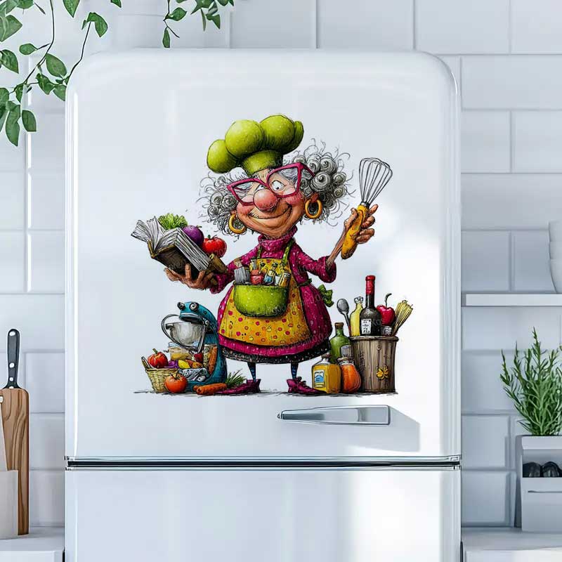 ملصقات مضحكة للسيدات في المطبخ - مراجعة Home Cooking Meals وسعره