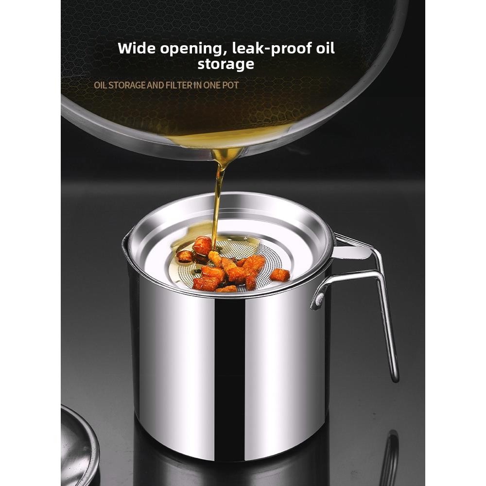 زجاجة زيت من الفولاذ المقاوم ل - مراجعة Home Cooking Oil Filter وسعره