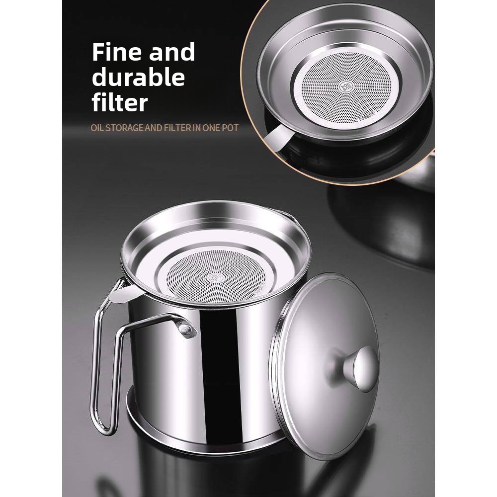 زجاجة زيت من الفولاذ المقاوم ل - مراجعة Home Cooking Oil Filter وسعره